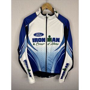 Sugoi Ironman Coeur d’Alene Cycling Jacket Mens M Blue Ford Full Zip